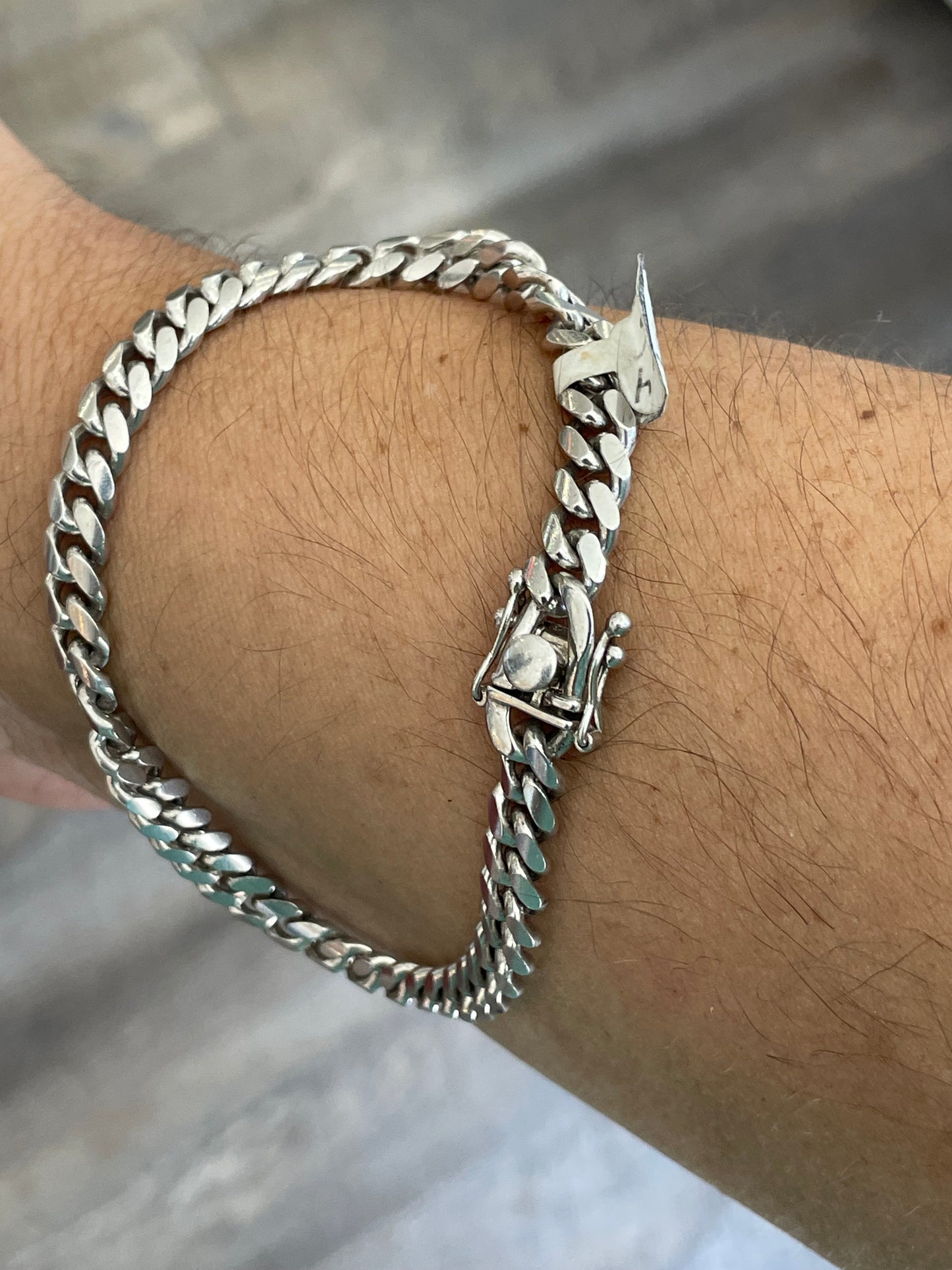 925 Sterling Silver Mens Cuban Link Bracelet