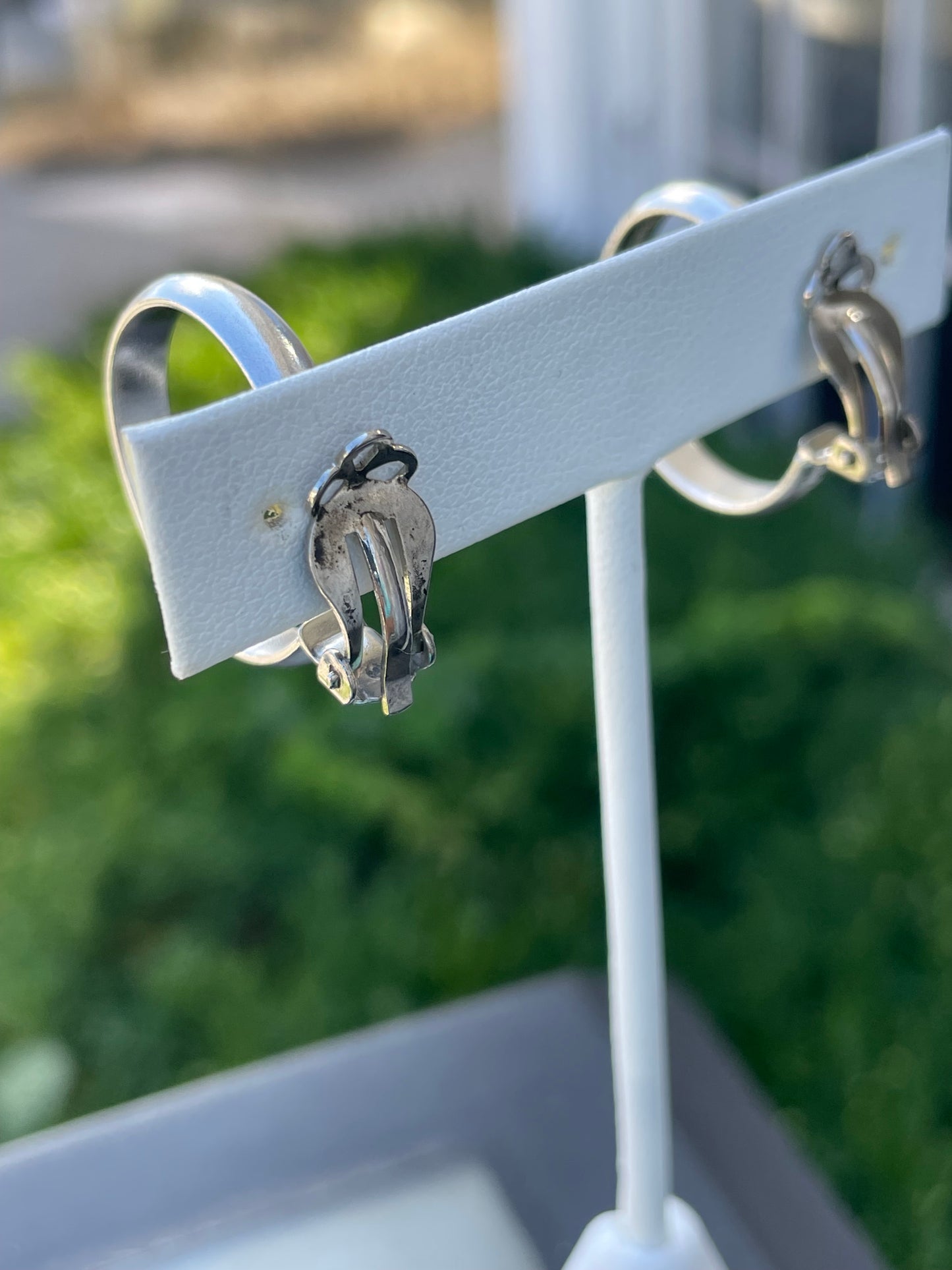 925 Sterling Silver Clip On Smooth Hoop Earrings