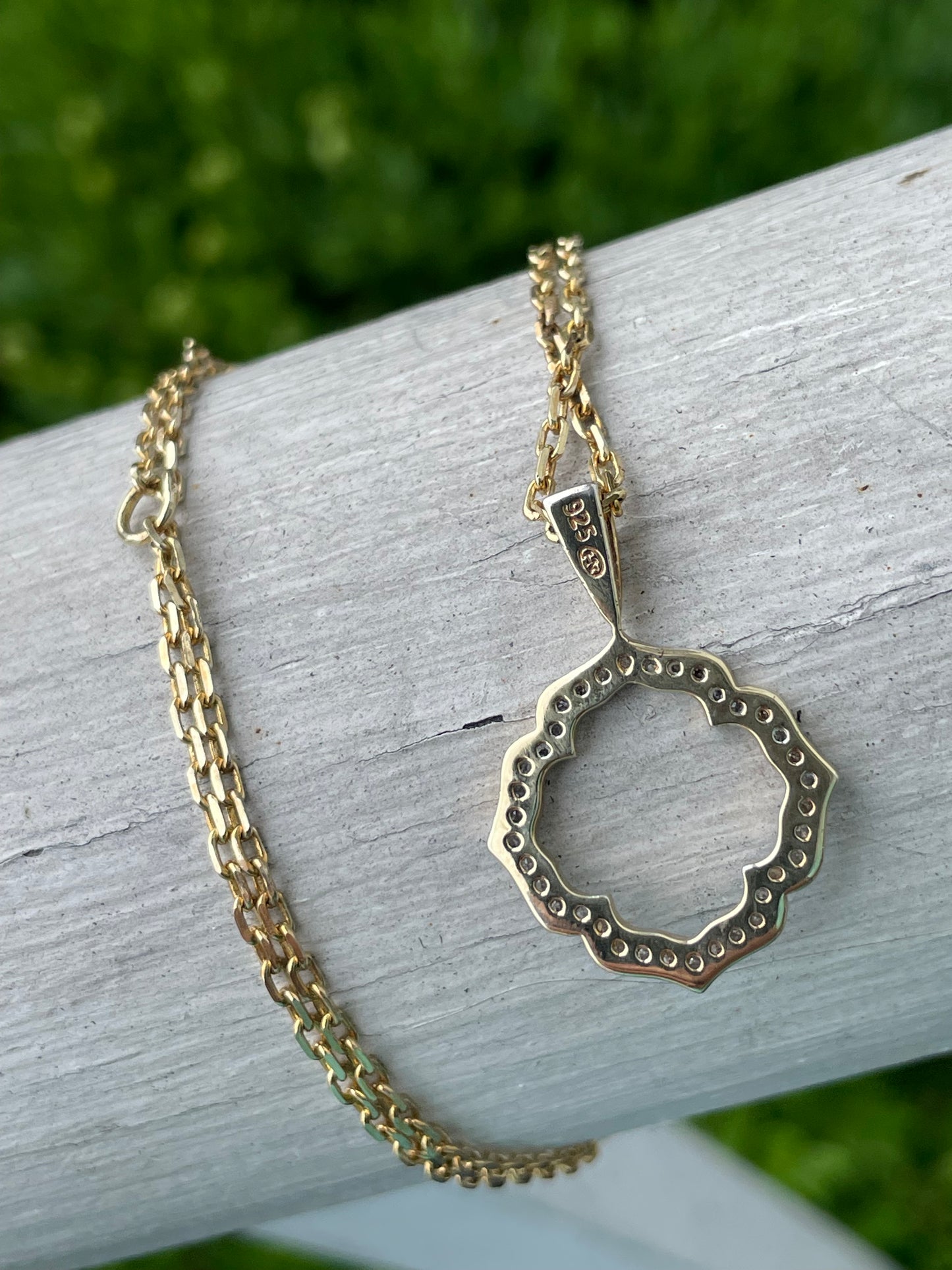925 Vermeil Circle of Life Diamond Necklace