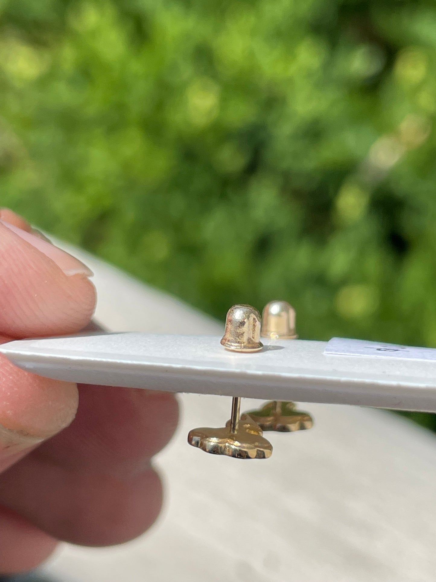 14k Gold "My Little Storm Cloud" Screwback Stud Earrings