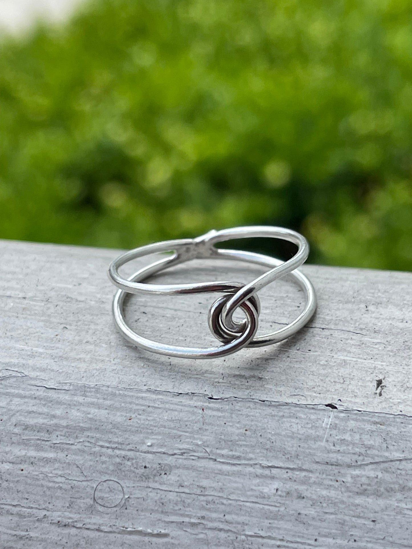 925 Sterling Silver Handmade Twist Wire Ring sz 6