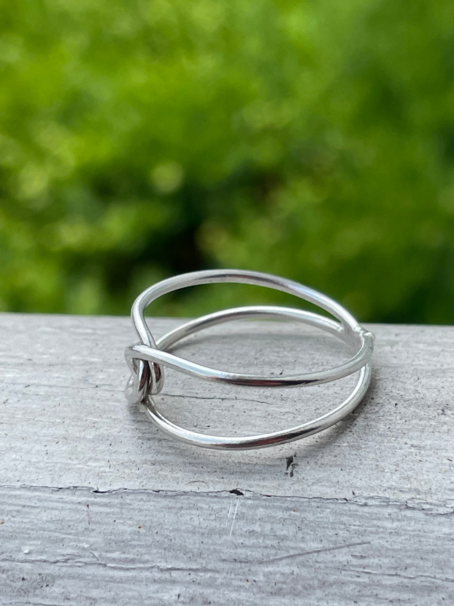 925 Sterling Silver Handmade Twist Wire Ring sz 6