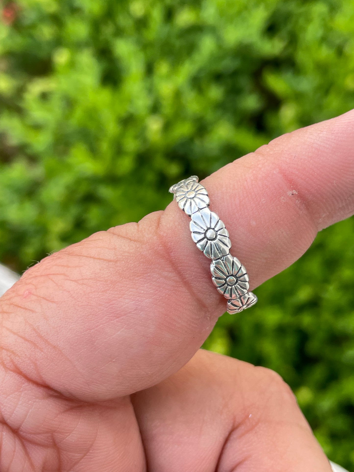 Designer Carolyn Pollack 925 Sterling Silver Joy Flower Band Ring