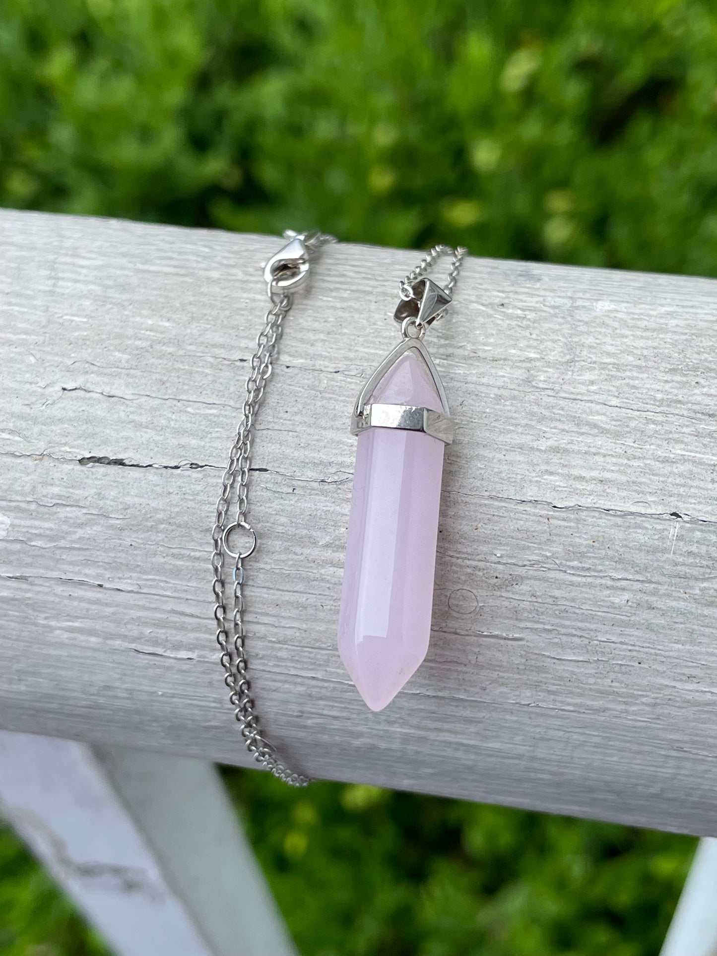925 Sterling Silver Crystal Drop Necklace (You Choose the color)