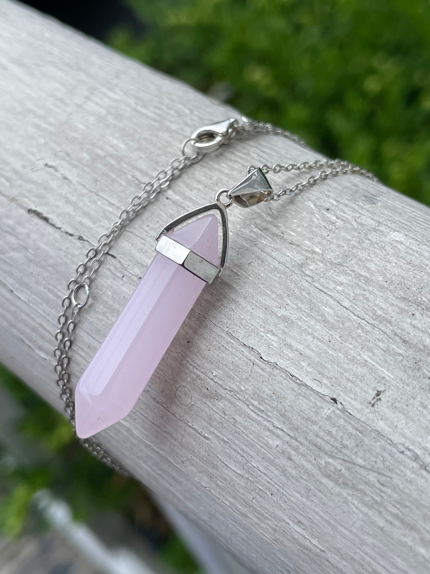 925 Sterling Silver Crystal Drop Necklace (You Choose the color)