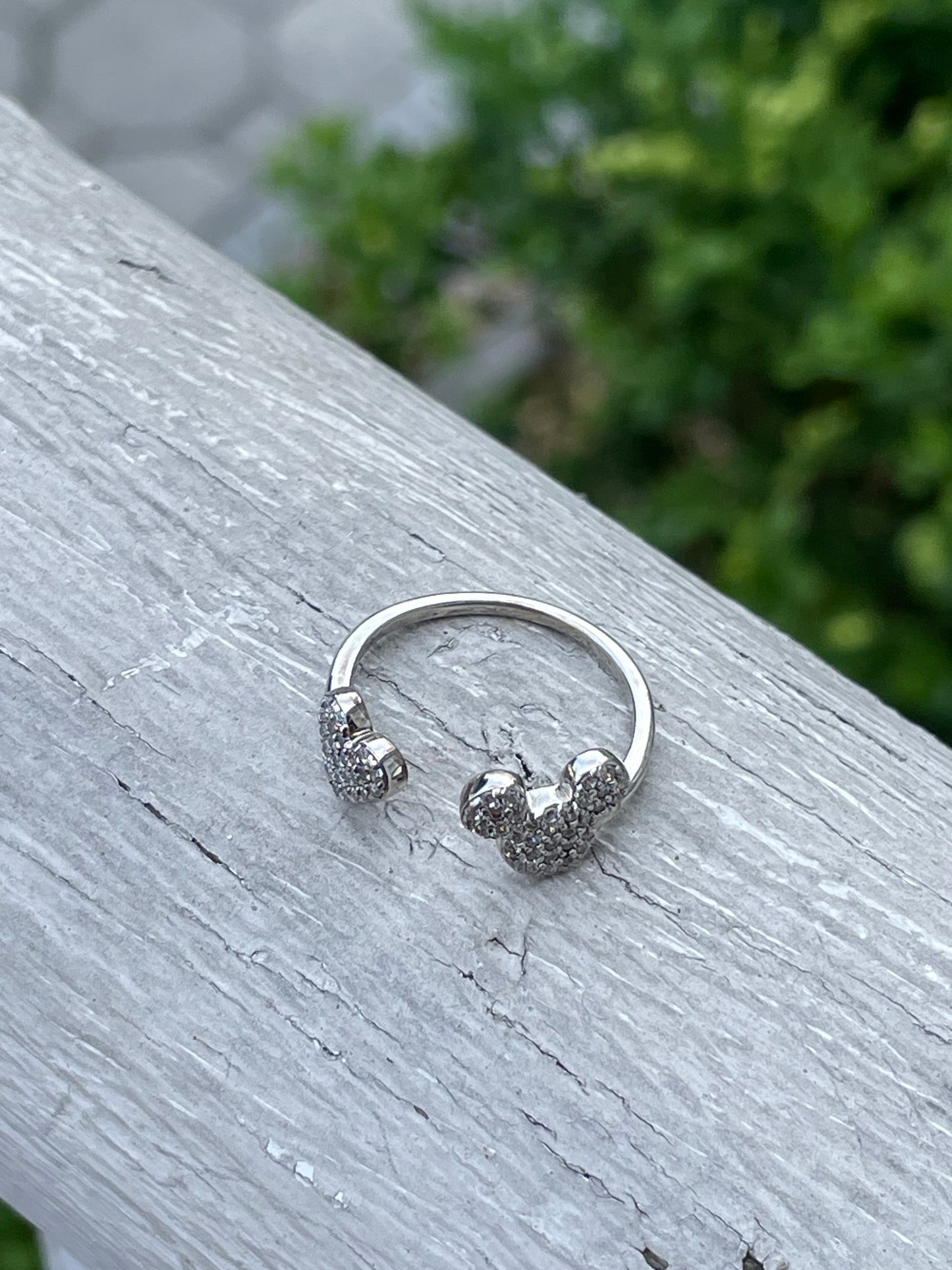 Disney Mickey 925 Sterling Silver Zirconia Wraparound ring