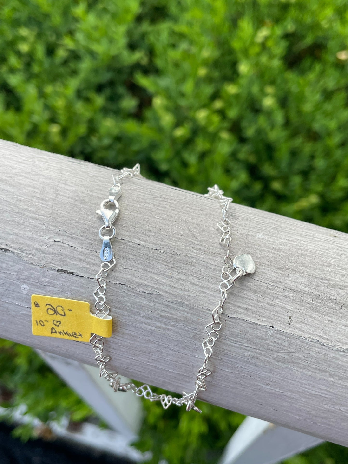 925 Sterling Silver "Sweet Sentiments" Anklet