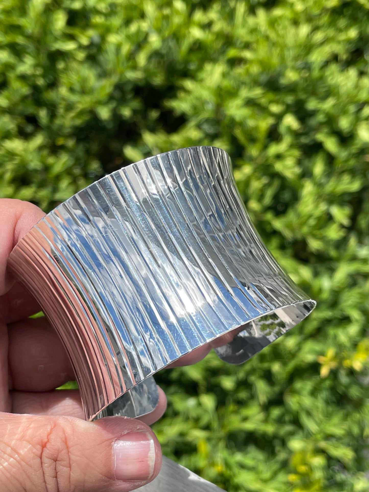 Designer JCM Jacmel 925 Sterling Silver Wide Cuff Bracelet