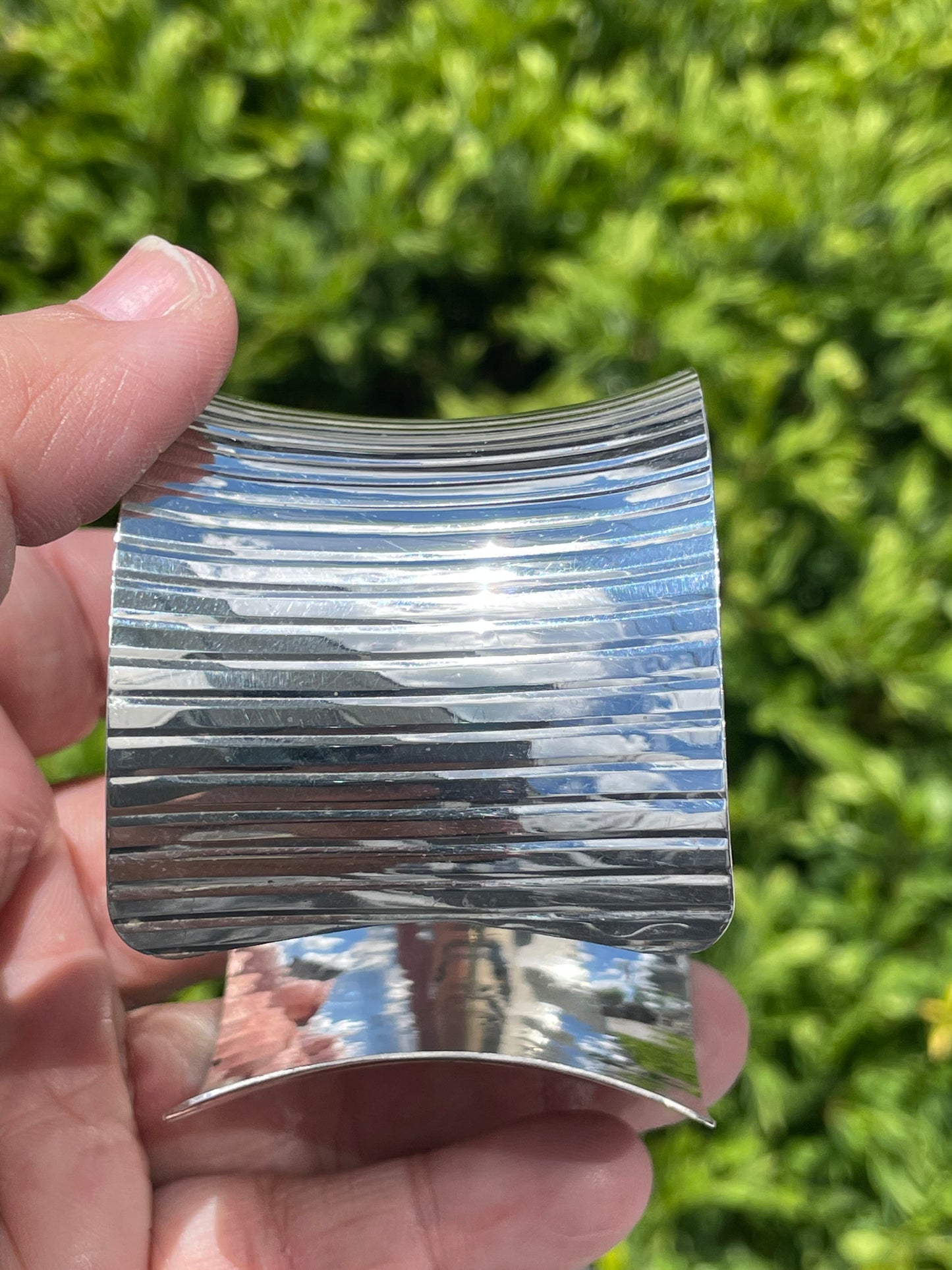 Designer JCM Jacmel 925 Sterling Silver Wide Cuff Bracelet