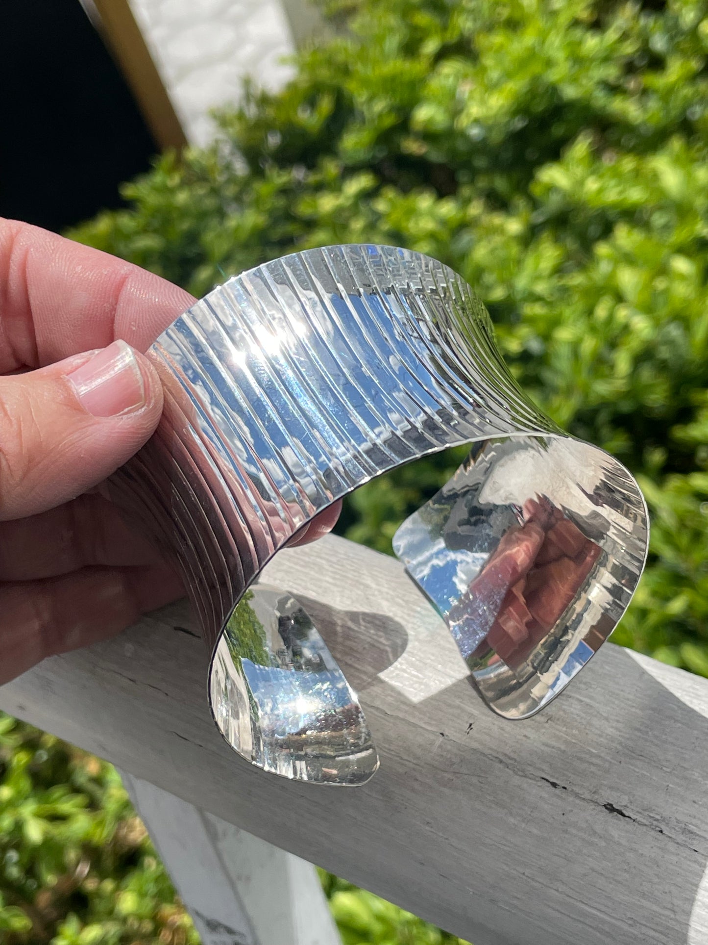 Designer JCM Jacmel 925 Sterling Silver Wide Cuff Bracelet