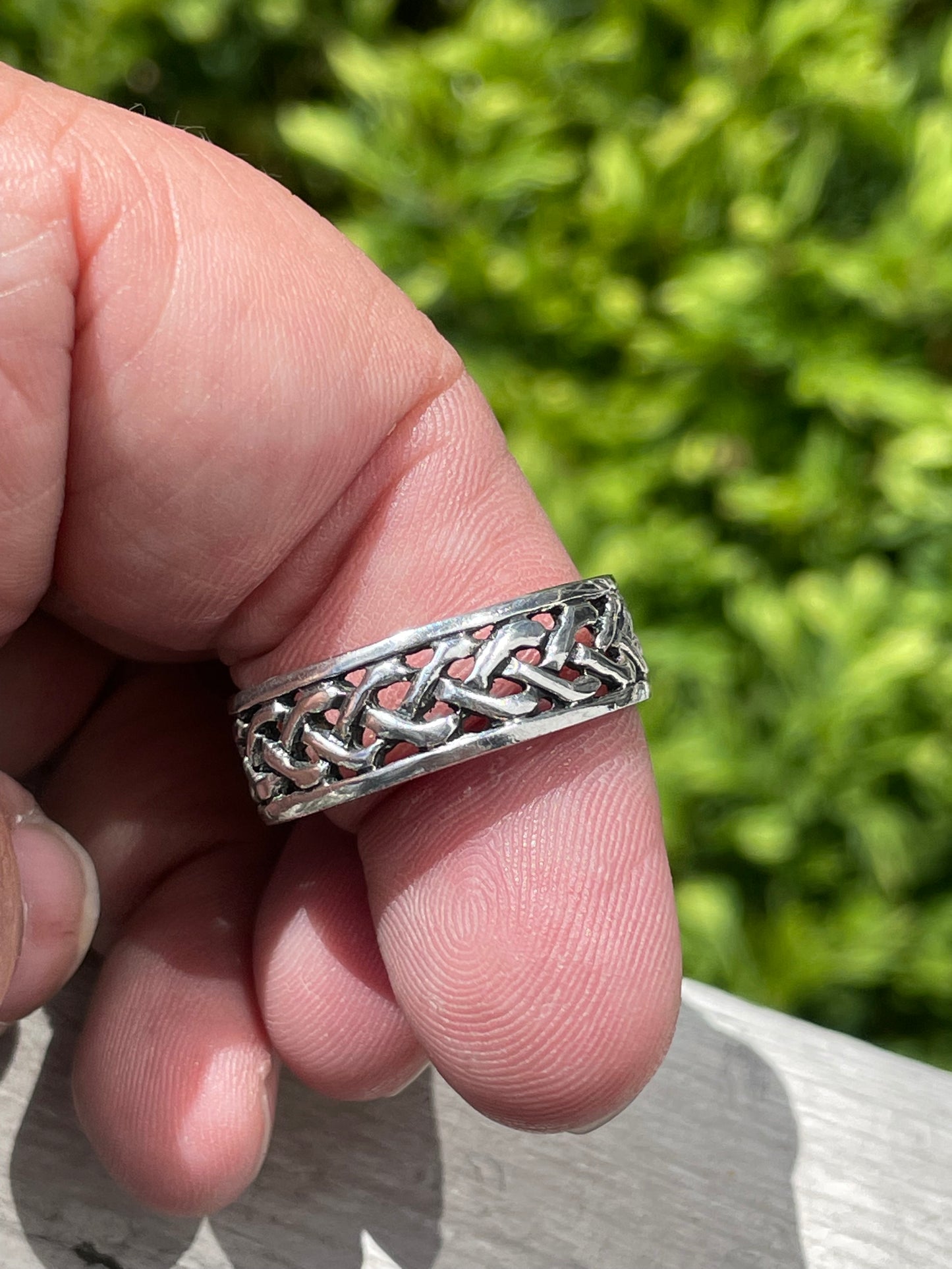 925 Sterling Silver Openwork Celtic Knot Band Ring