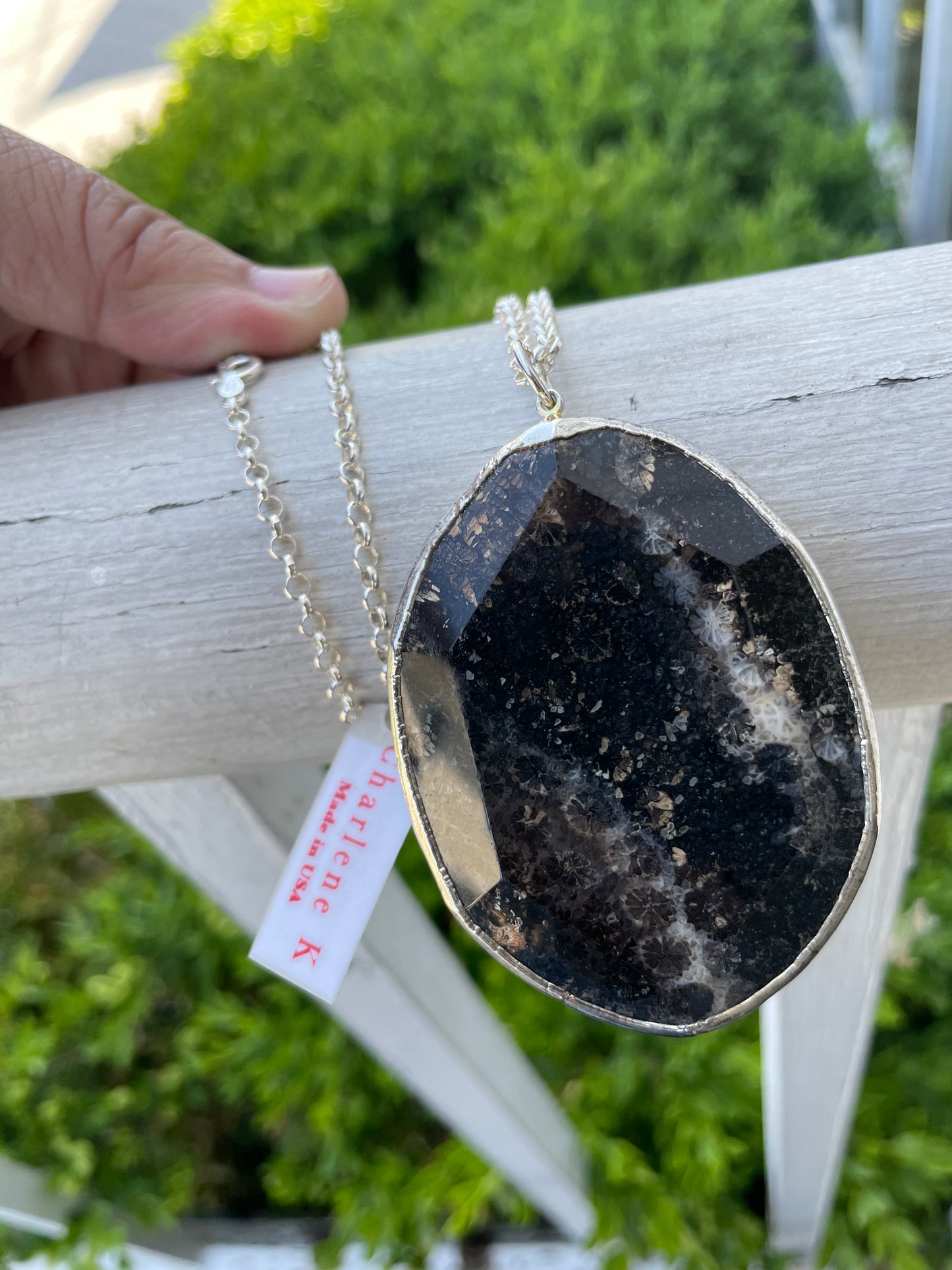 Designer Charlene K Large Ocean Jasper Necklace