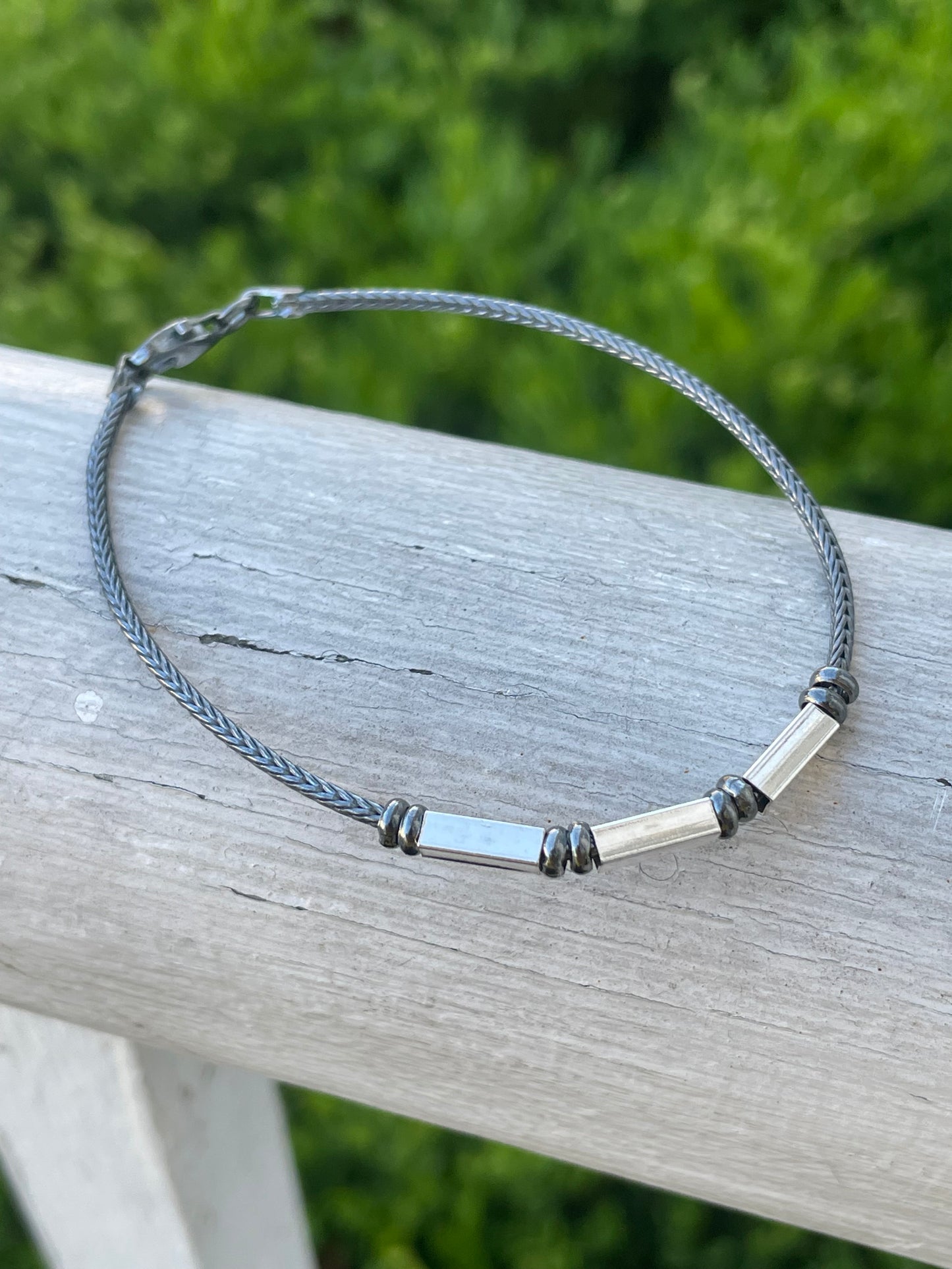 925 Sterling Silver Oxidized Wheaten Bracelet