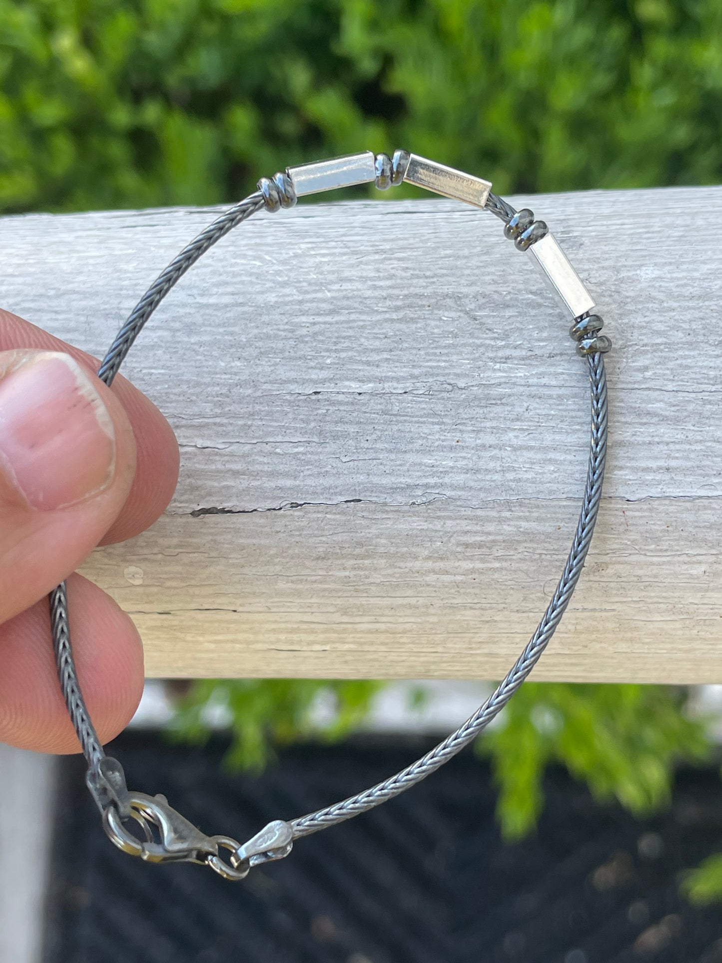 925 Sterling Silver Oxidized Wheaten Bracelet