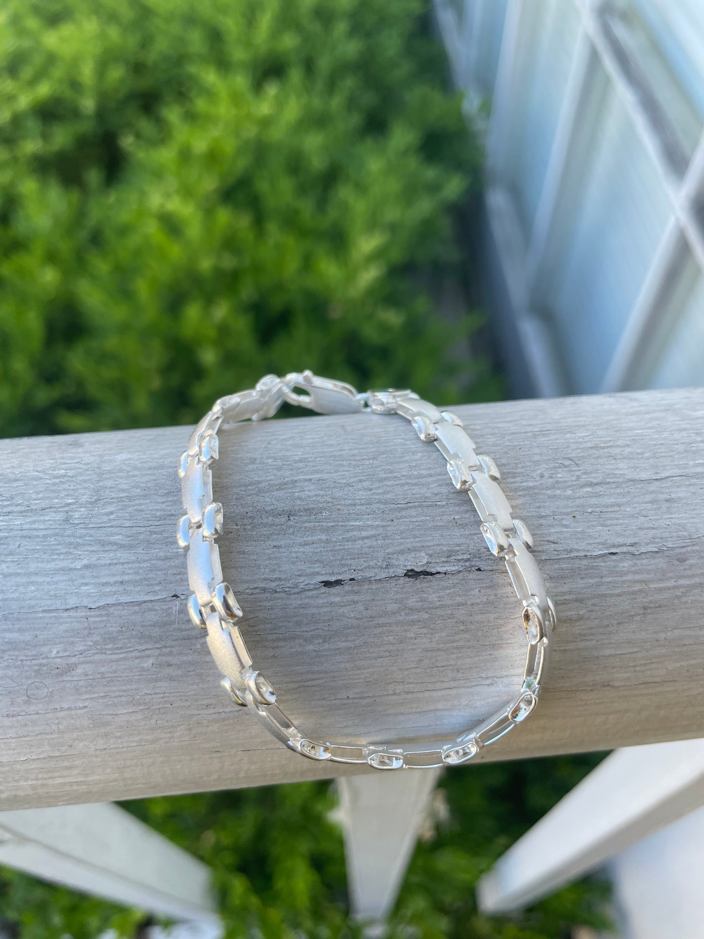 925 Sterling Silver Matte Finish Panther Bracelet