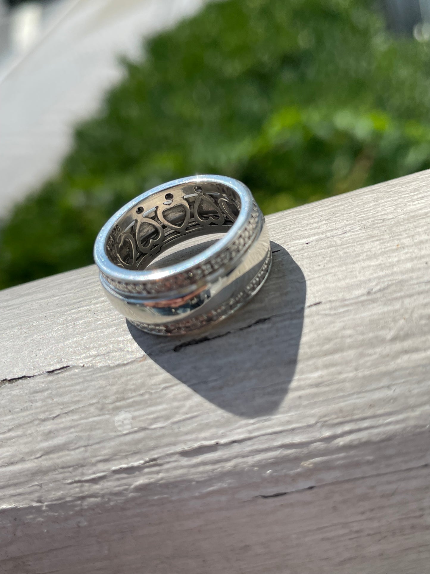 Designer Bradford Jewelry Exchange BGE 925 Sterling Silver Spinner Band Ring