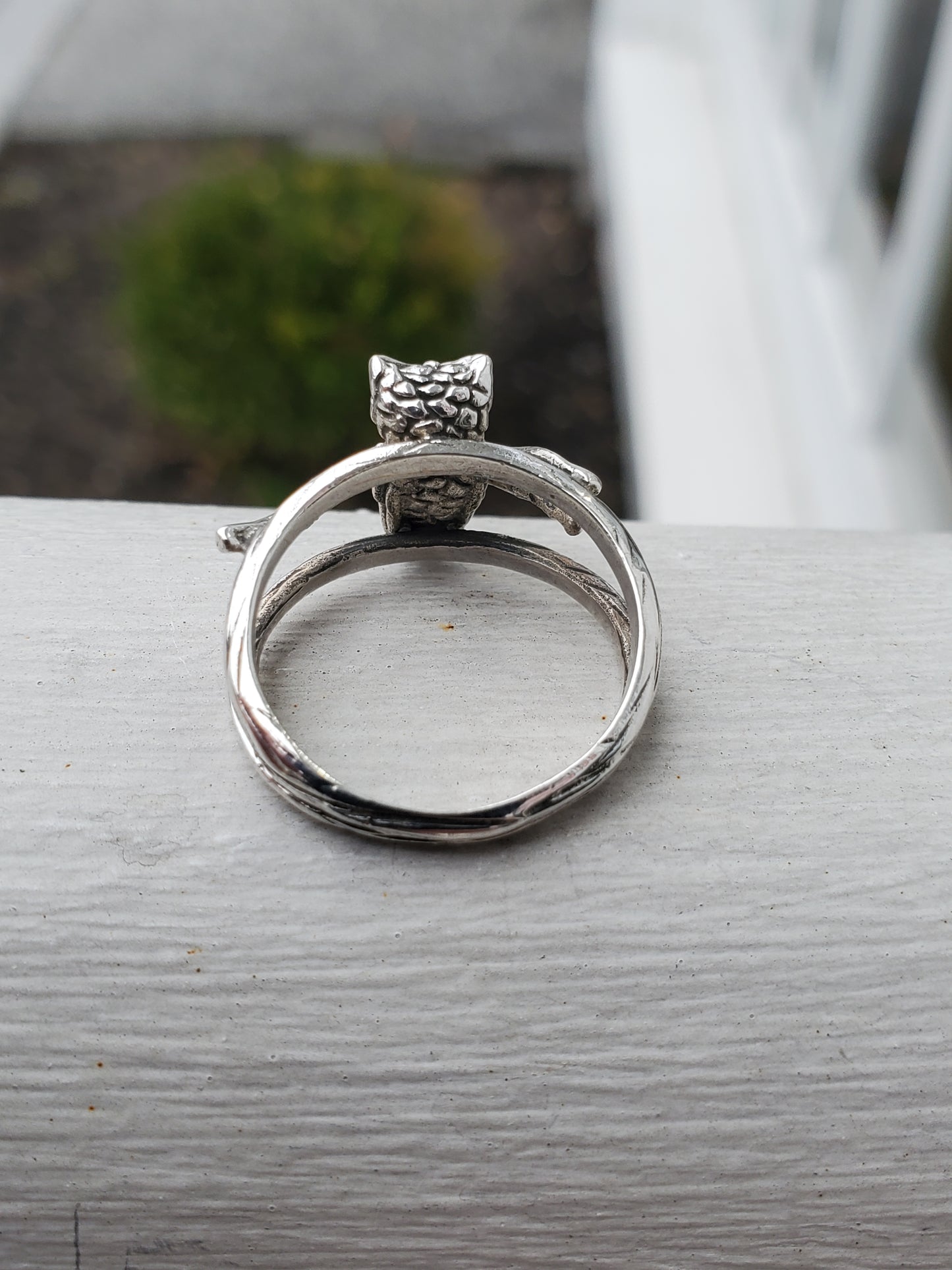925 Sterling Silver Openwork Tree Owl π¦ Nature Ring