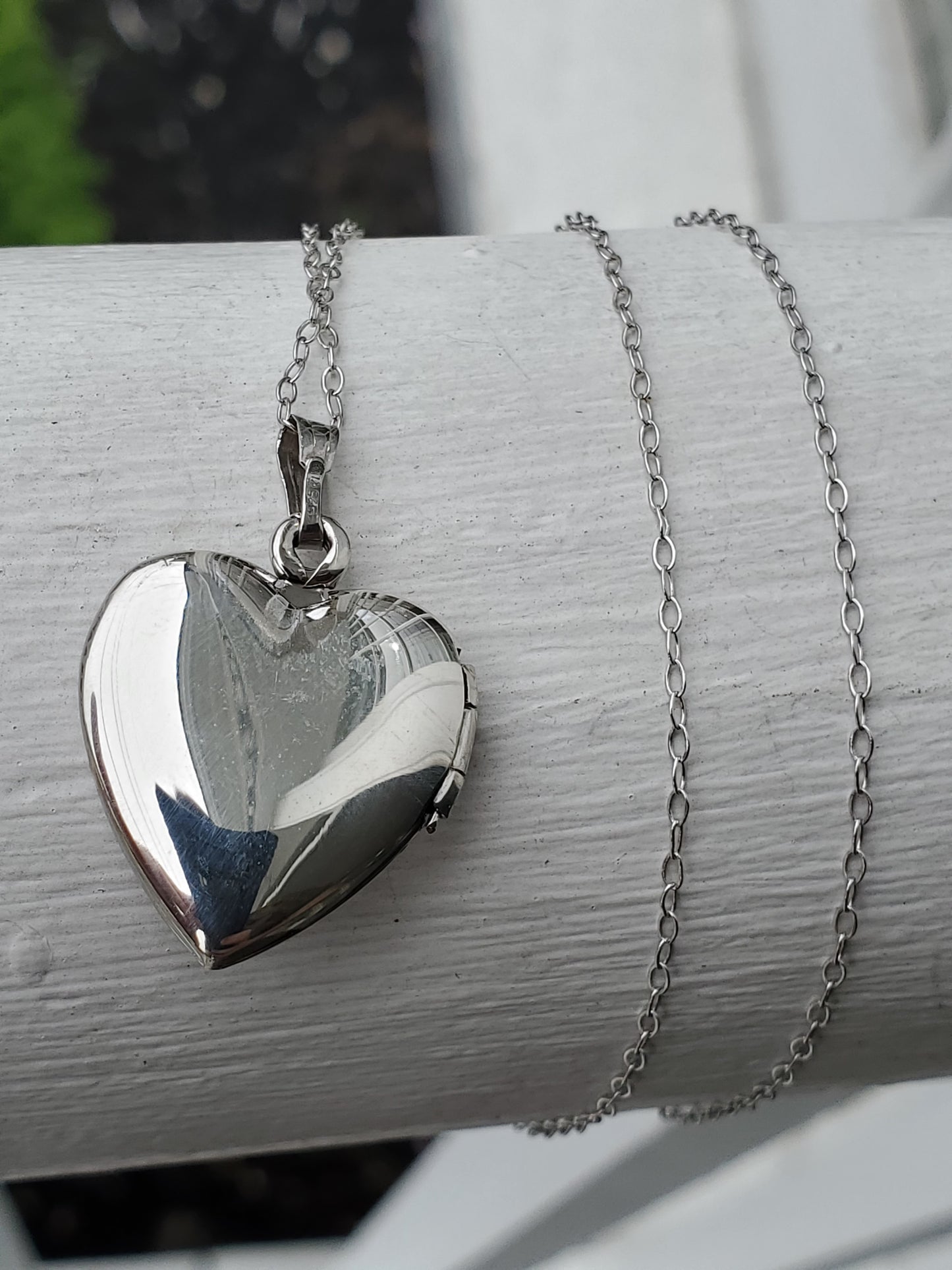 925 Sterling Silver Ladies Mom Double Heart Flower Locket Charm Necklace