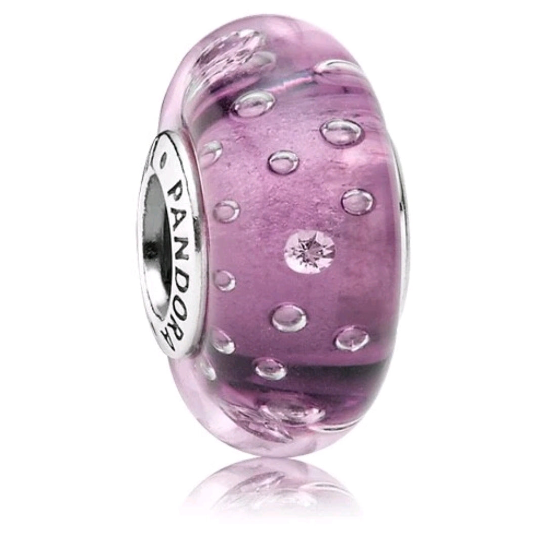 Pandora Purple Effervescent Murano Charm 791616CZ