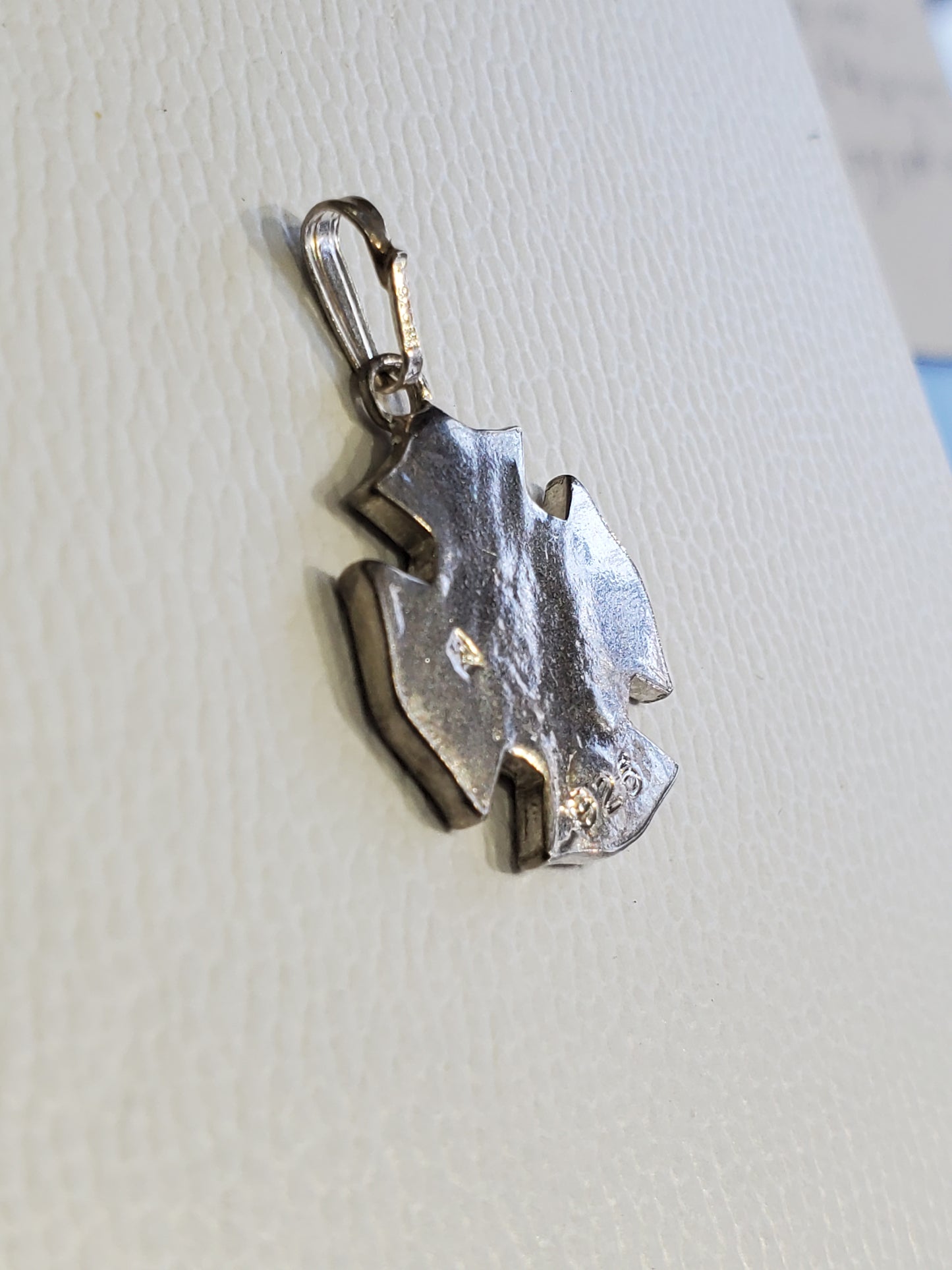 925 Sterling Silver FD Fire Department Maltese Cross Fireman's Charm Pendant