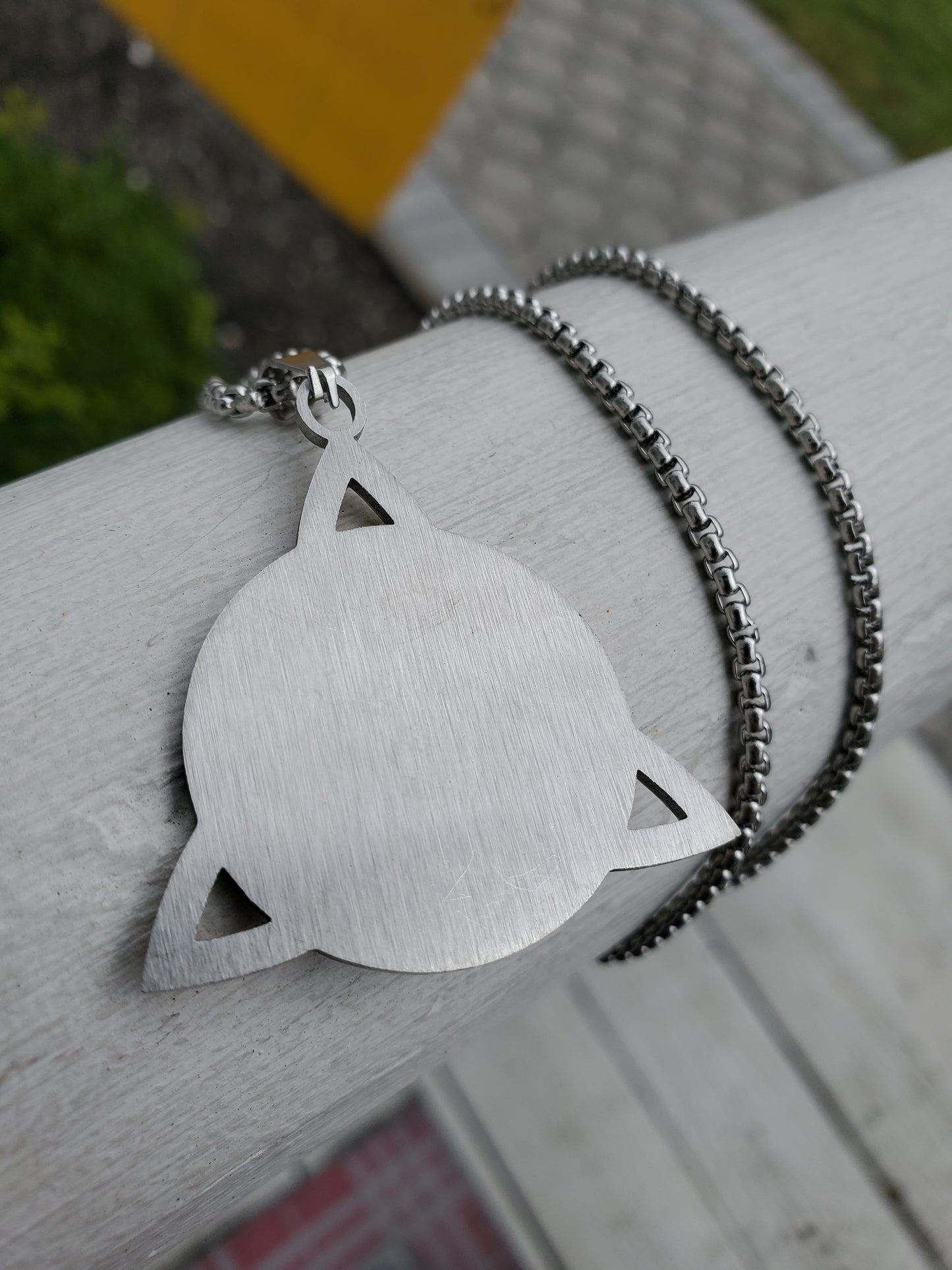 Stainless Steel two-tone Irish Celtic Trinity Knot Pendant Necklace