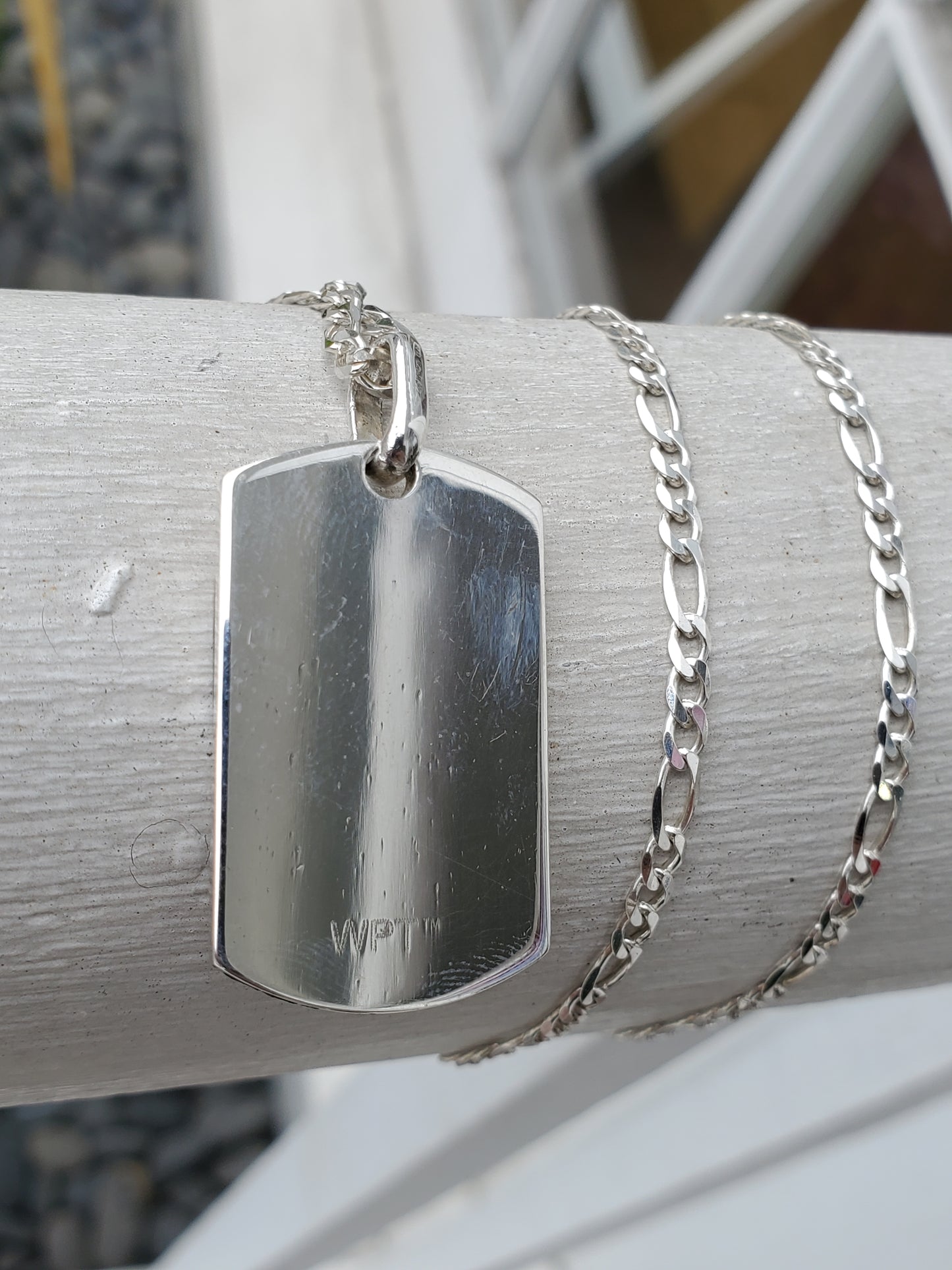 925 Sterling Silver Ace of Spades World Poker Tour Dogtag Pendant Charm Necklace