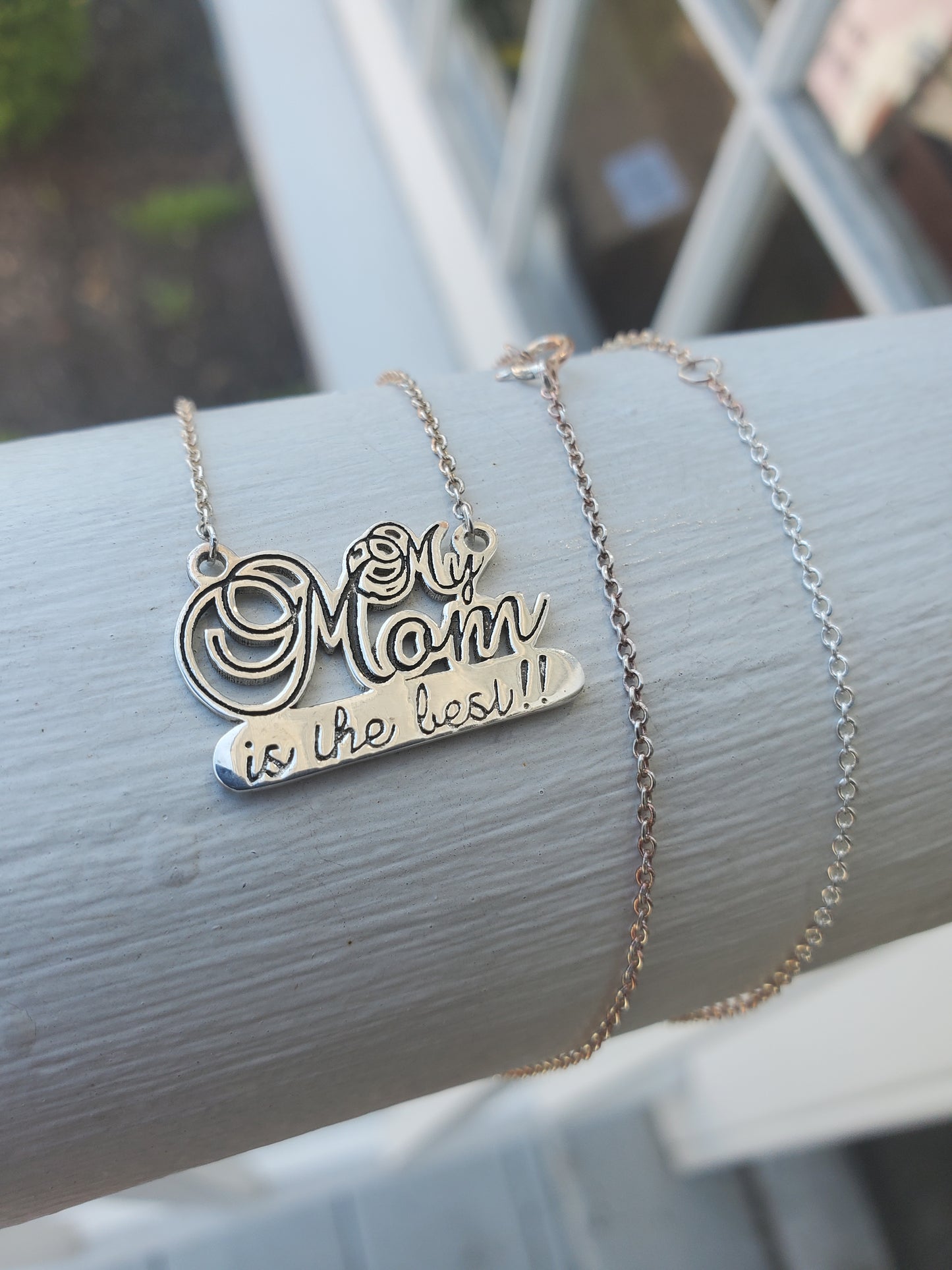 925 Sterling Silver "My Mom is the Best" Mother Necklace