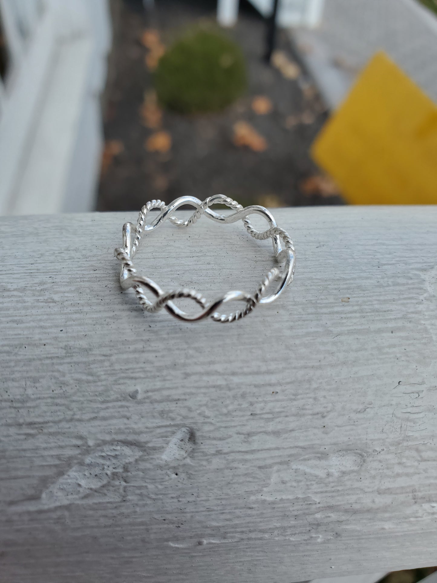 925 Sterling Silver Infinity Band Ring Classic Cable Design