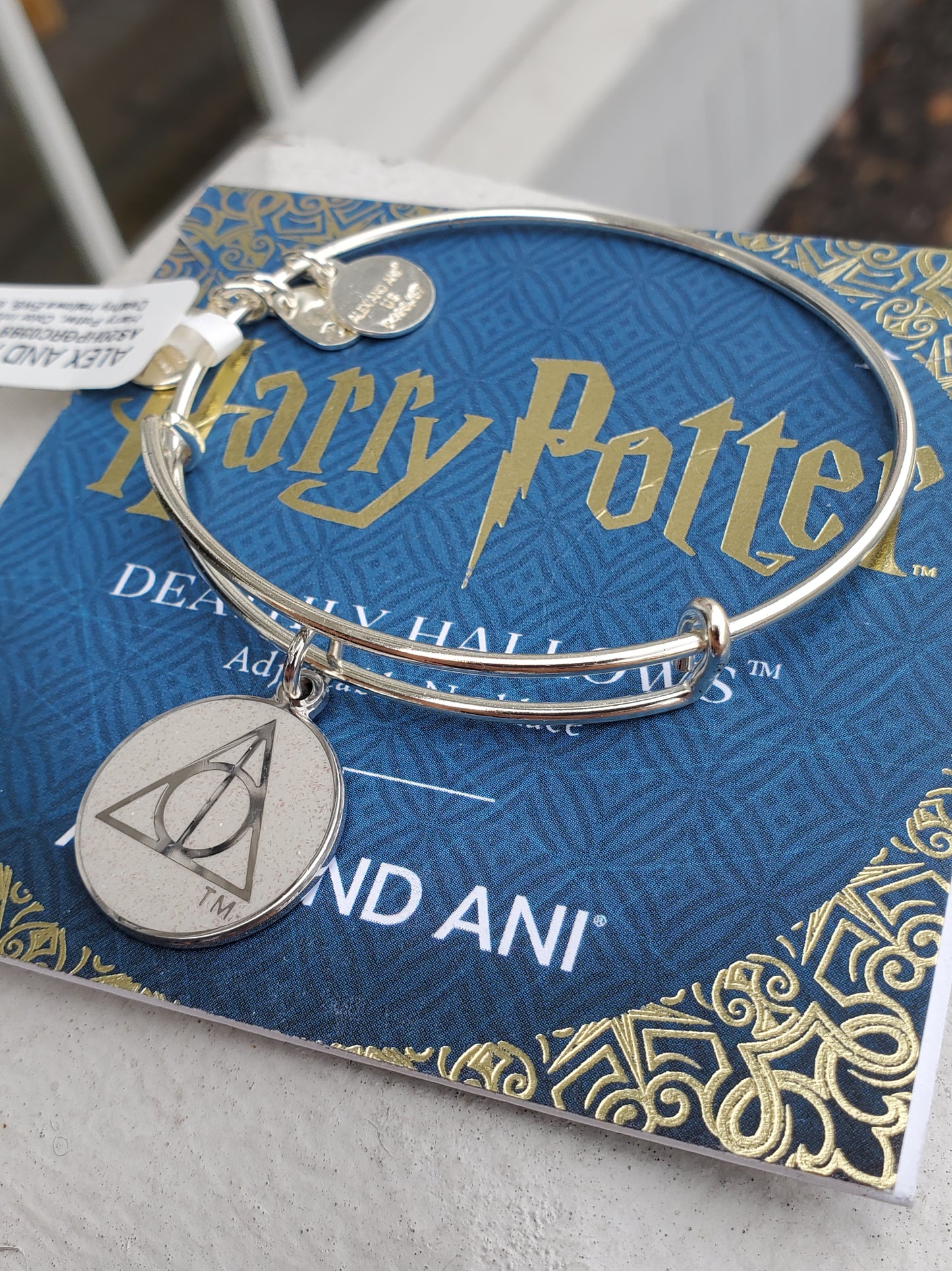 Alex and Ani Harry Potter Deathly Hallows Silver Tone Bracelet NWT