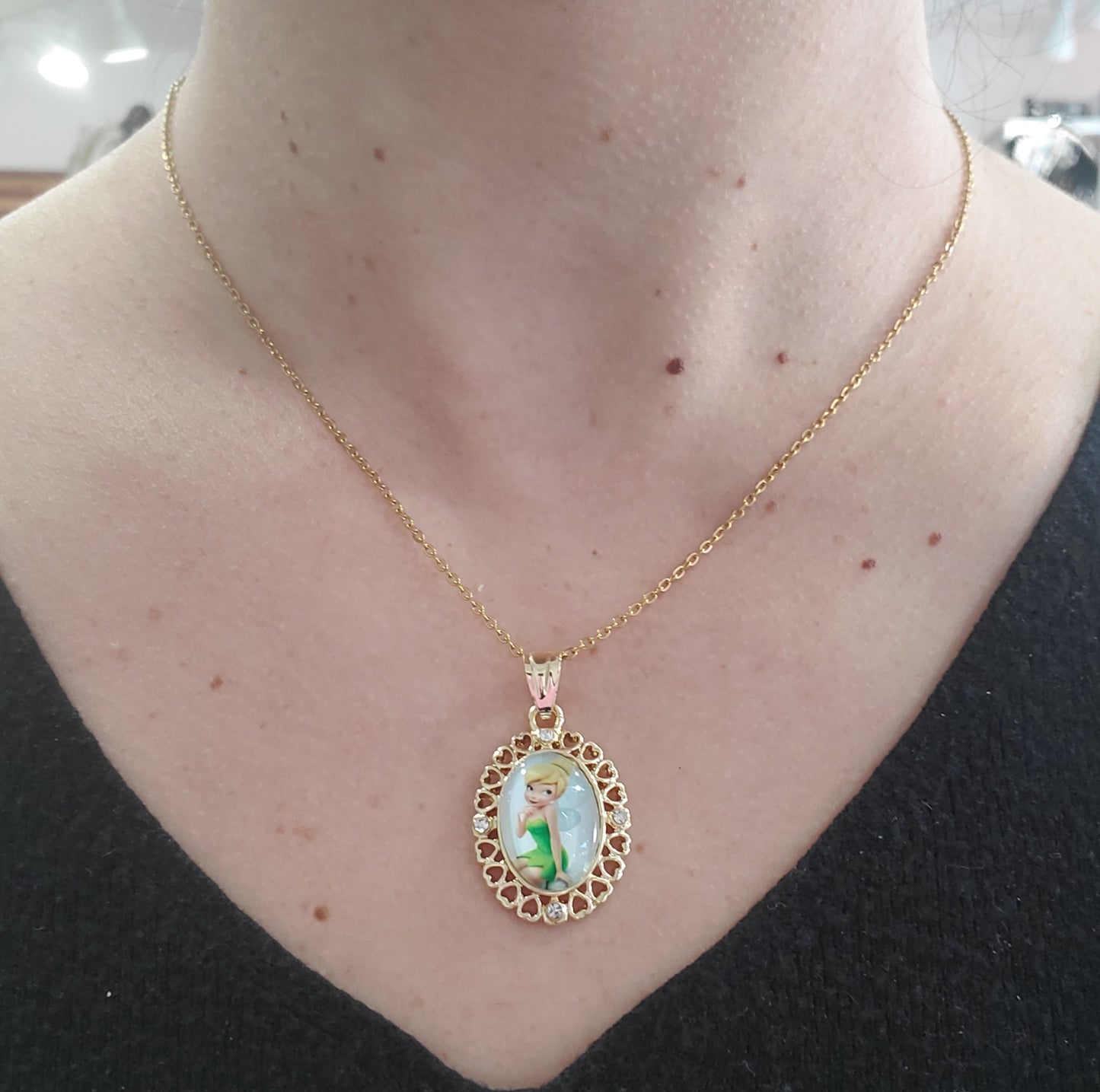 Stainless Steel Vermeil Tinkerbell Necklace
