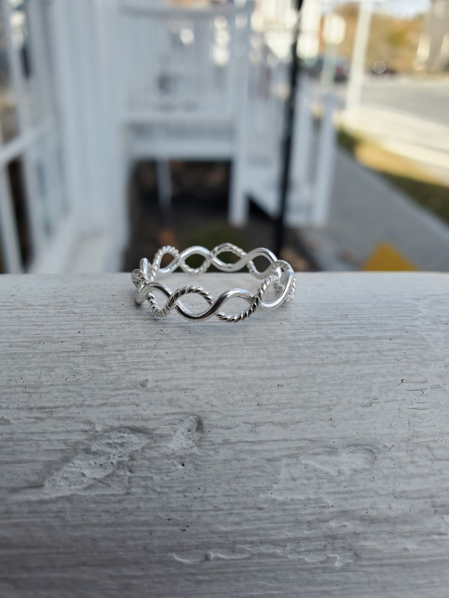 925 Sterling Silver Infinity Band Ring Classic Cable Design