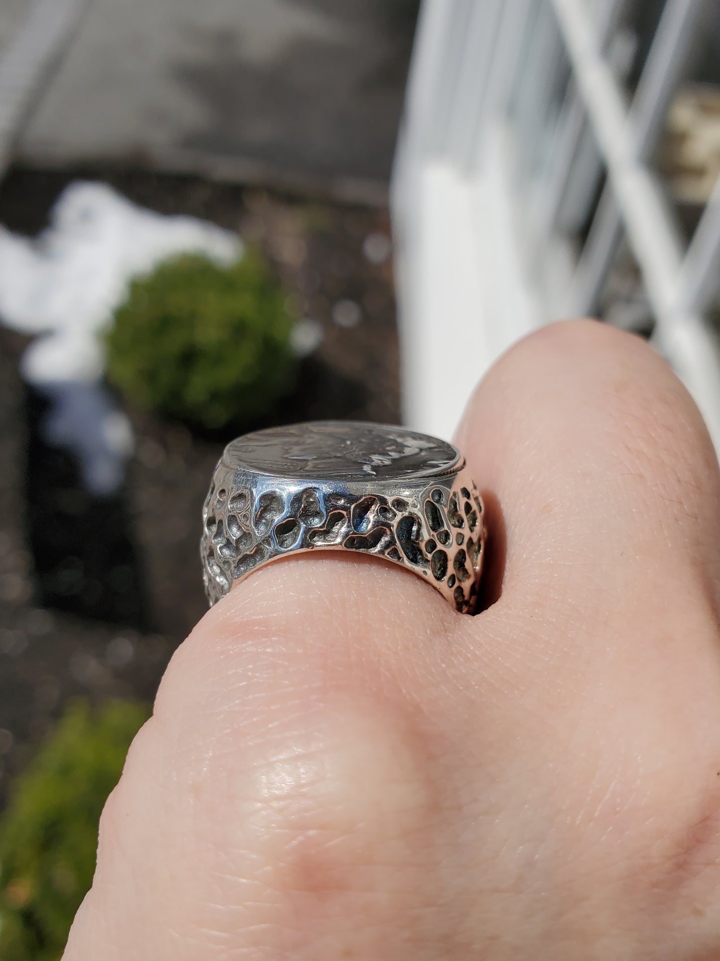 925 Sterling Silver 1942 Mercury Dime Signet Ring