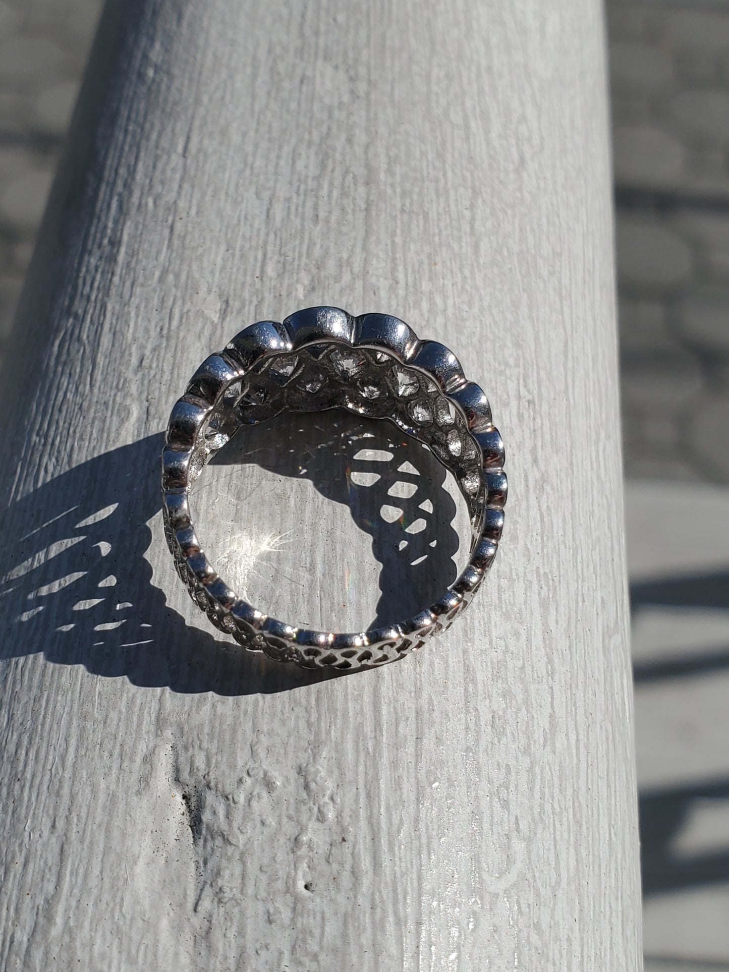 925 Sterling Silver Infinite Bubble Swirl Ring