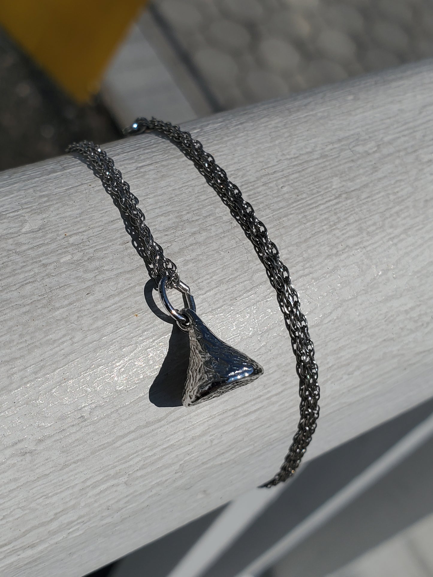 925 Sterling Silver Mini Hershey Kiss Pendant Necklace
