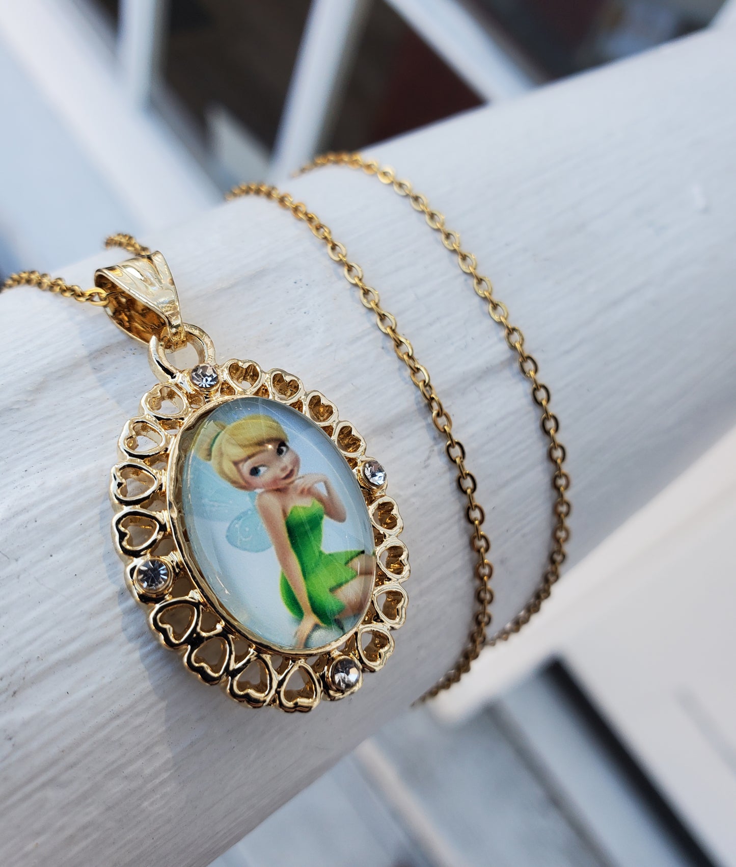 Stainless Steel Vermeil Tinkerbell Necklace