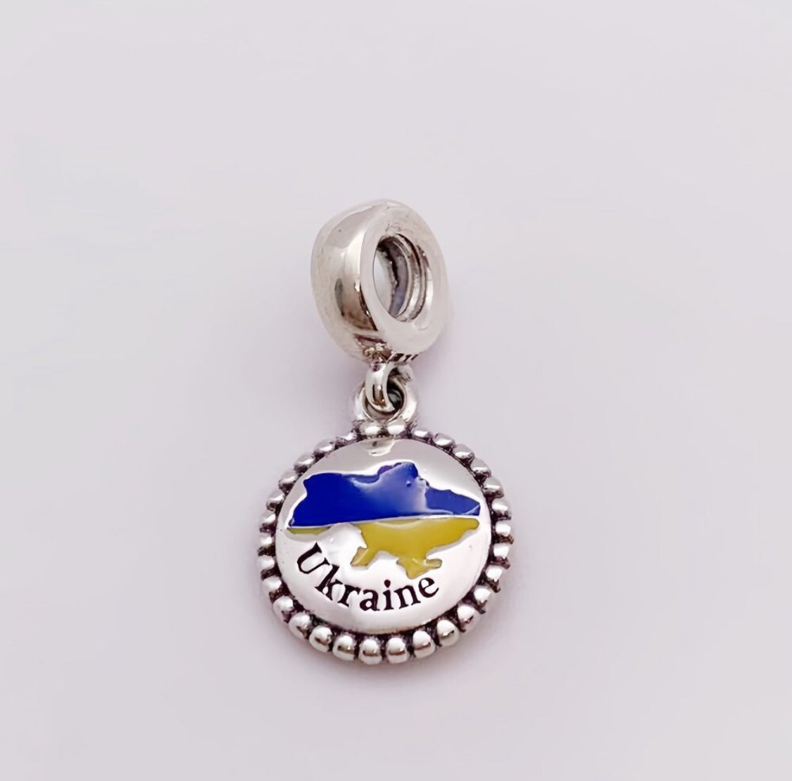 Pandora Ukraine Exclusive Country Flag Map Dangle Moments Charm