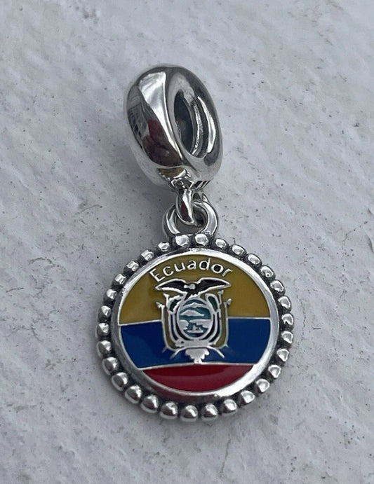 Pandora Ecuador Country Flag Exclusive Travel Dangle Charm