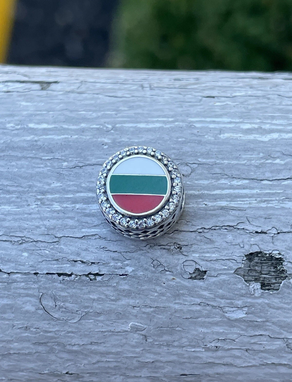 Pandora Bulgaria Country Exclusive Round Signet Flag Charm
