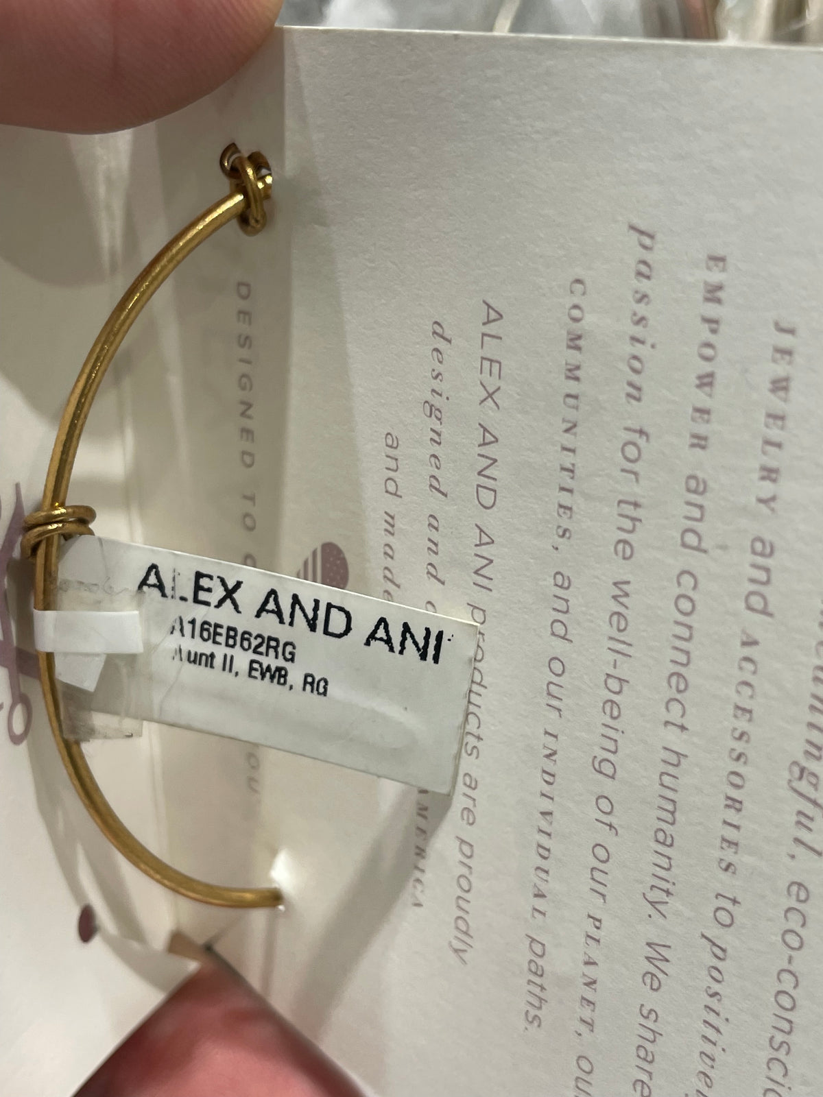 Alex and Ani Gold Tone Because I Love Aunt Bracelet - New with Tags & Gift Box