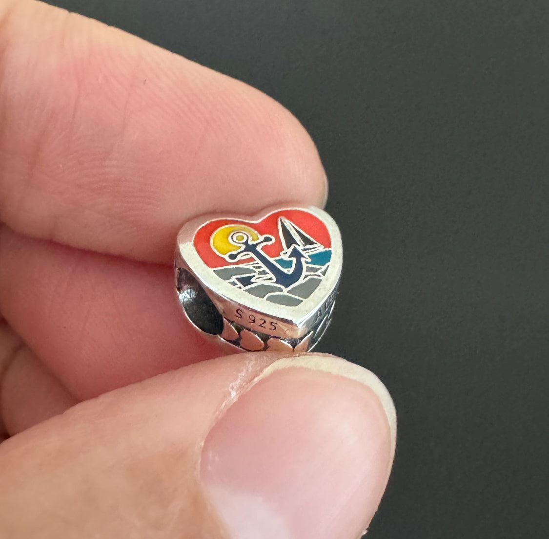 Pandora State of Rhode Island Exclusive Scenic Travel Heart Charm