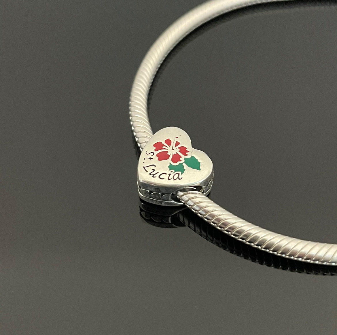 Pandora St. Lucia Exclusive Flower Heart Charm