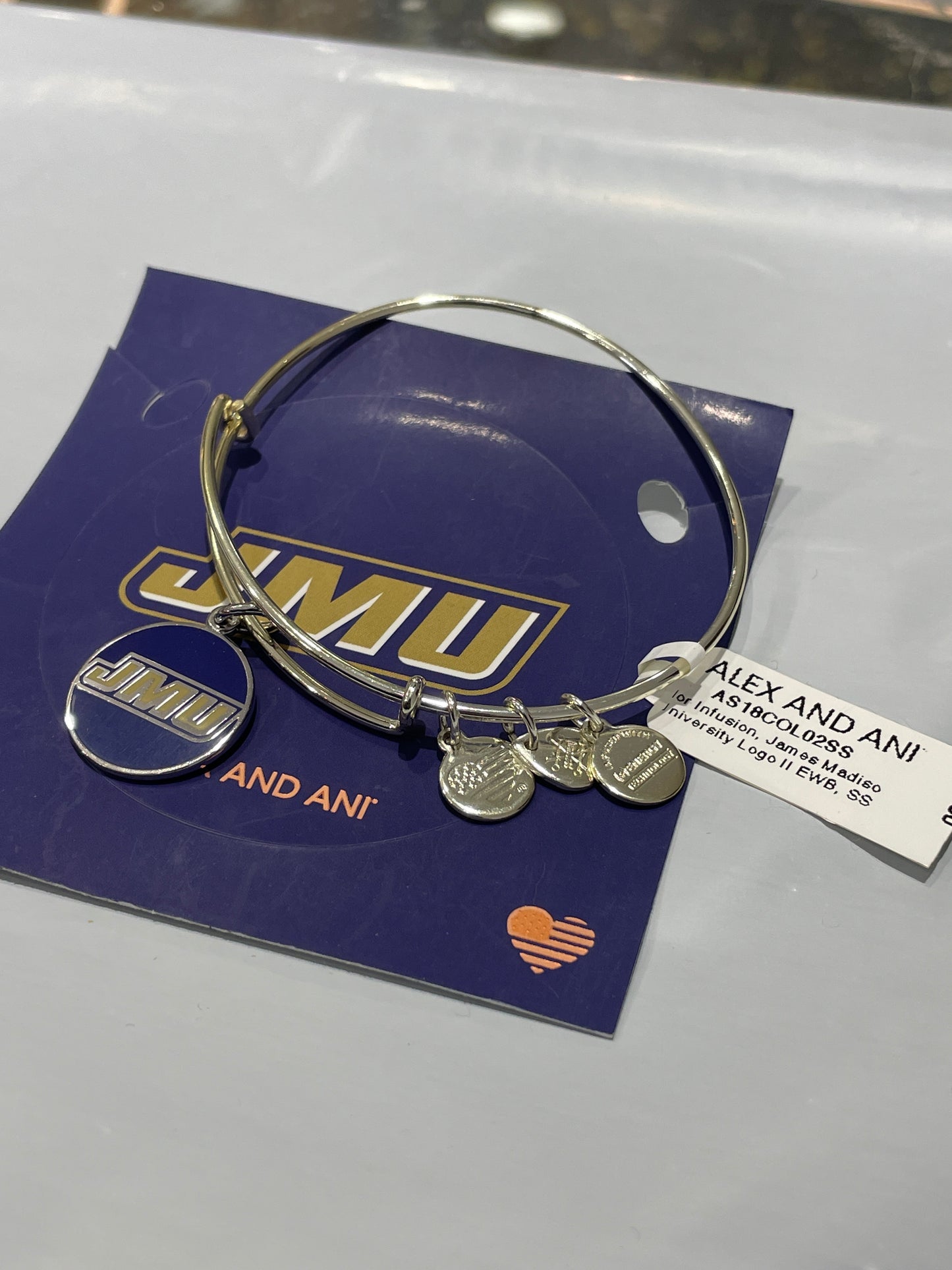 NWT Alex and Ani JMU James Madison University Bracelet