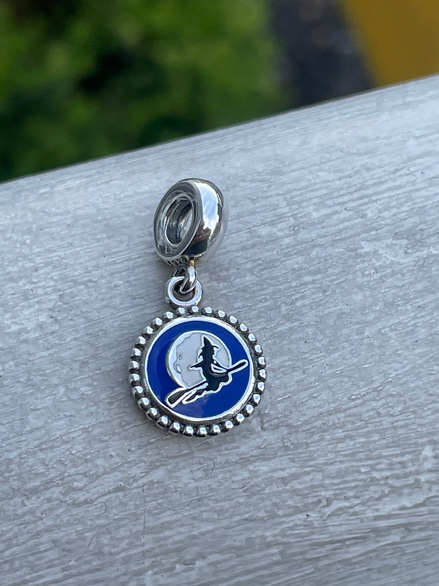 Pandora Salem Massachusetts Bewitched Witch on the Broomstick Moonlight Dangle Charm