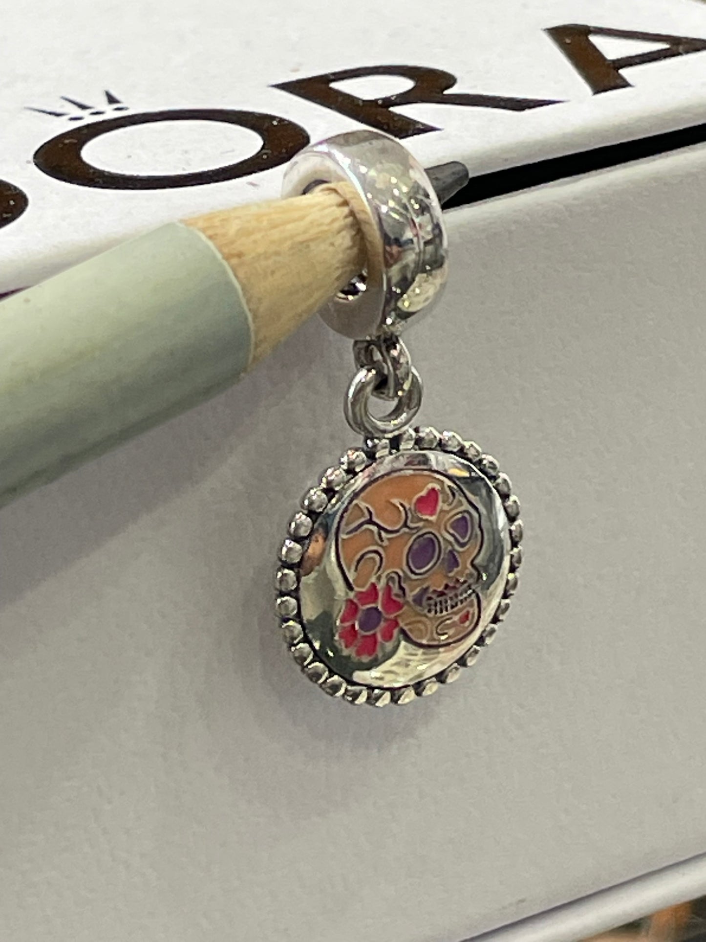 Pandora Mexico Country Exclusive Calavera Sugar Skull Dangle Moments Travel Charm