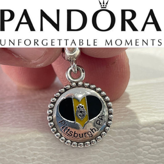 Pandora Pittsburgh Pennsylvania Exclusive Flag Dangle Charm