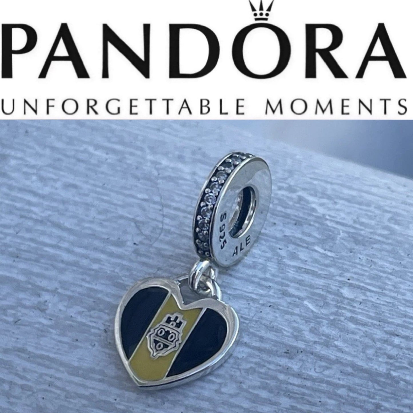 Pandora Pittsburgh Pennsylvania Exclusive Heart Flag Dangle Charm