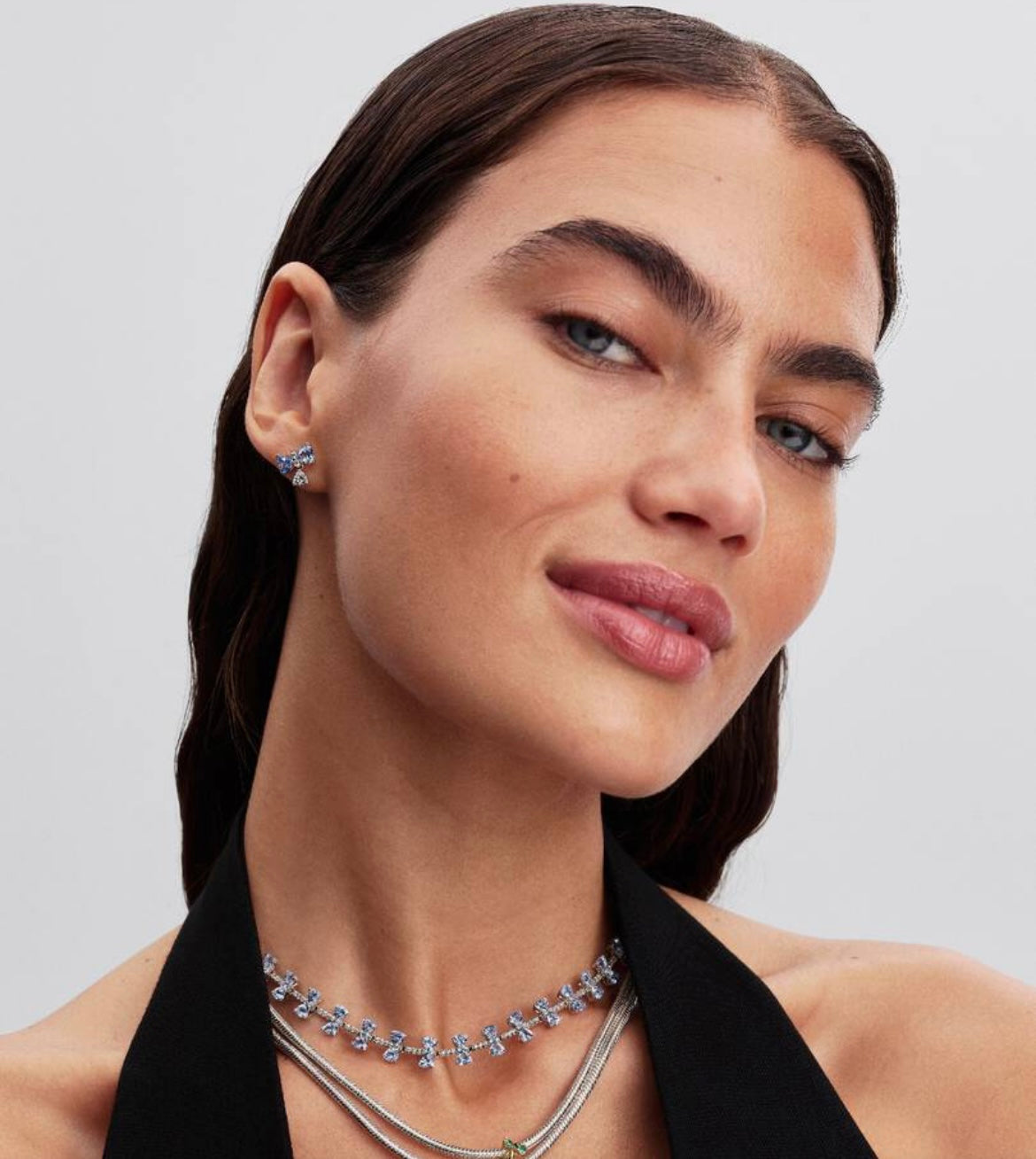 Pandora Bridgerton Sparkling Blue Bow Dangle Earrings 294336C01