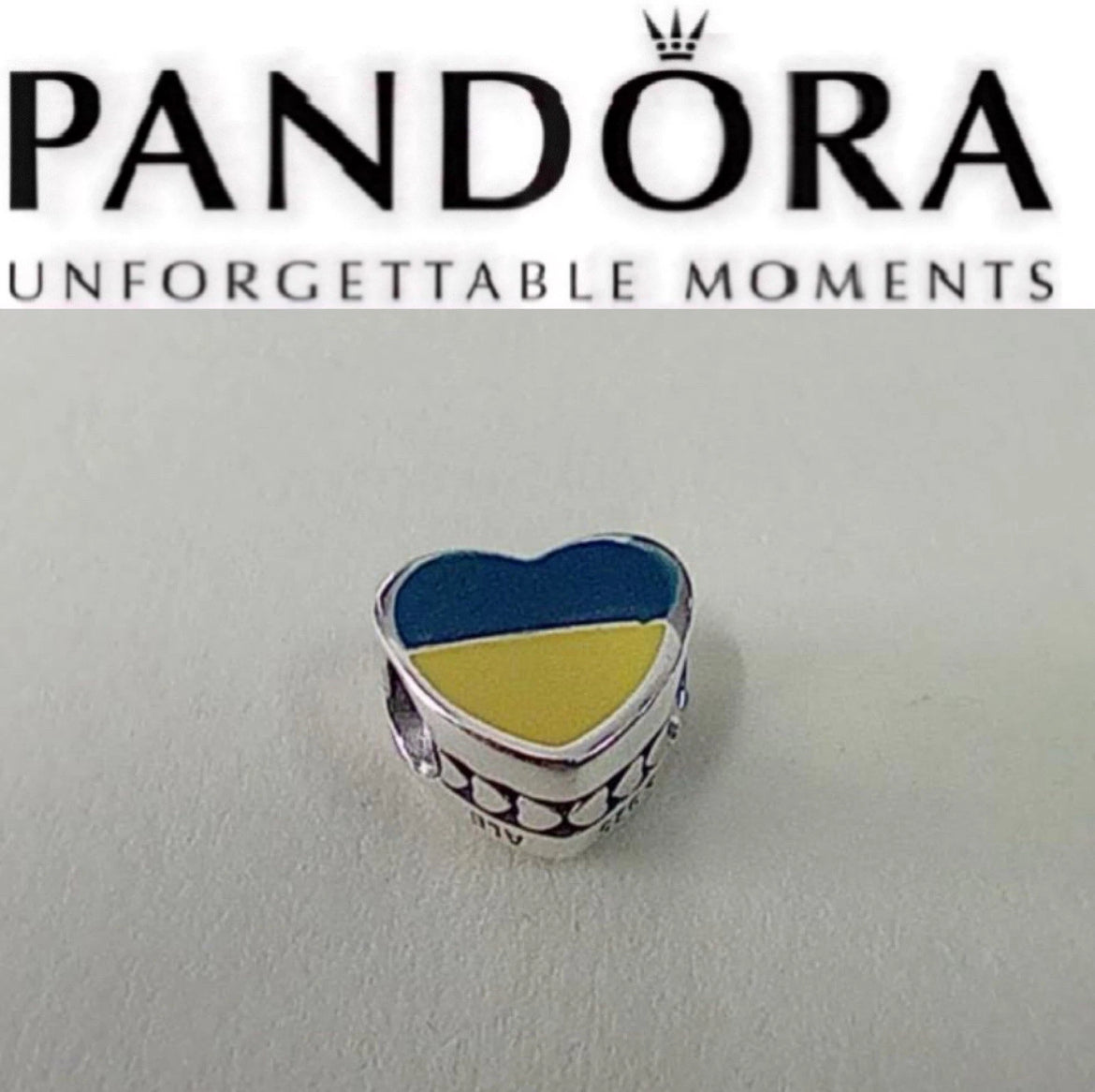Pandora Ukraine Exclusive Country Flag Heart Charm