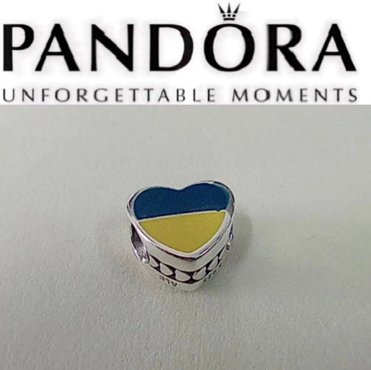 Pandora Ukraine Exclusive Country Flag Heart Charm