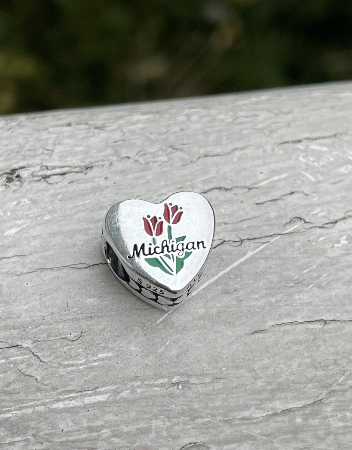 Pandora Holland Michigan State Exclusive Tulip Festival Vacation Travel Heart Charm